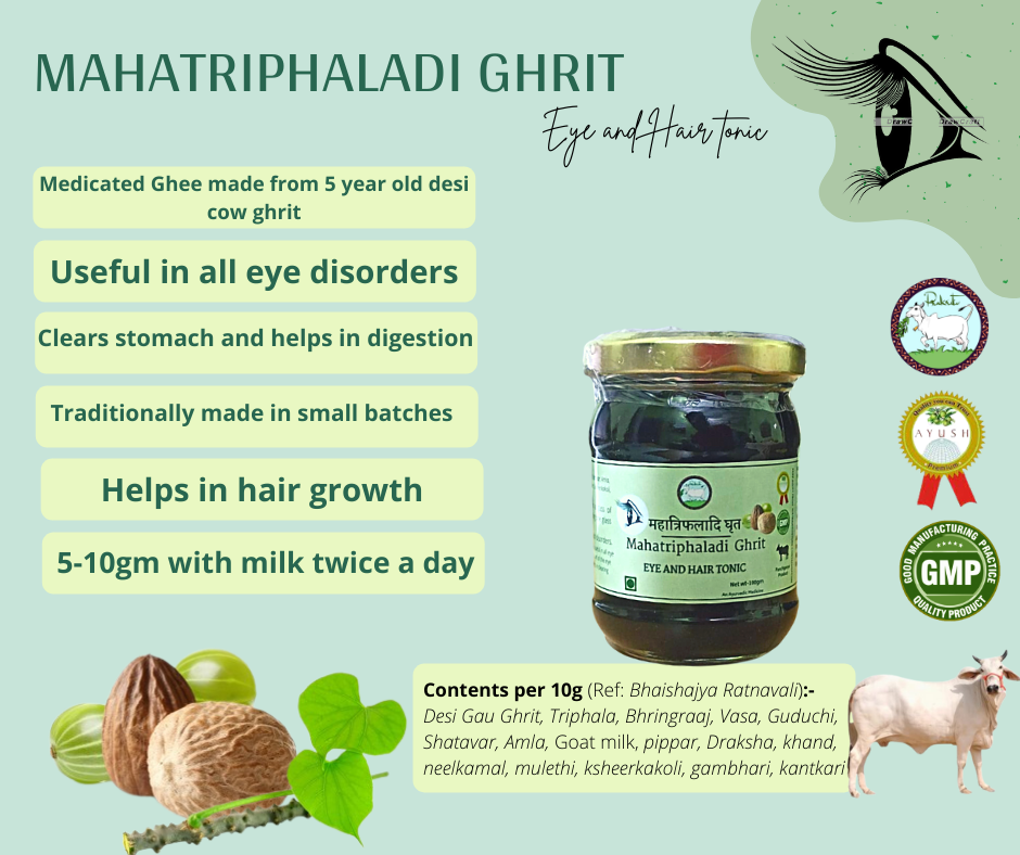 Mahatriphaladi Ghrit 100gm - For eye related disorders