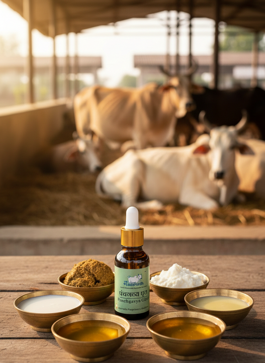 Panchgavya Ghrit 30mL - For sleeplessness and ENT problems