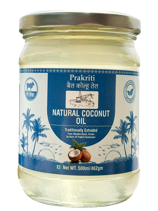 Bail koluh Coconut oil 500ml - Bull Driven cold and wood press