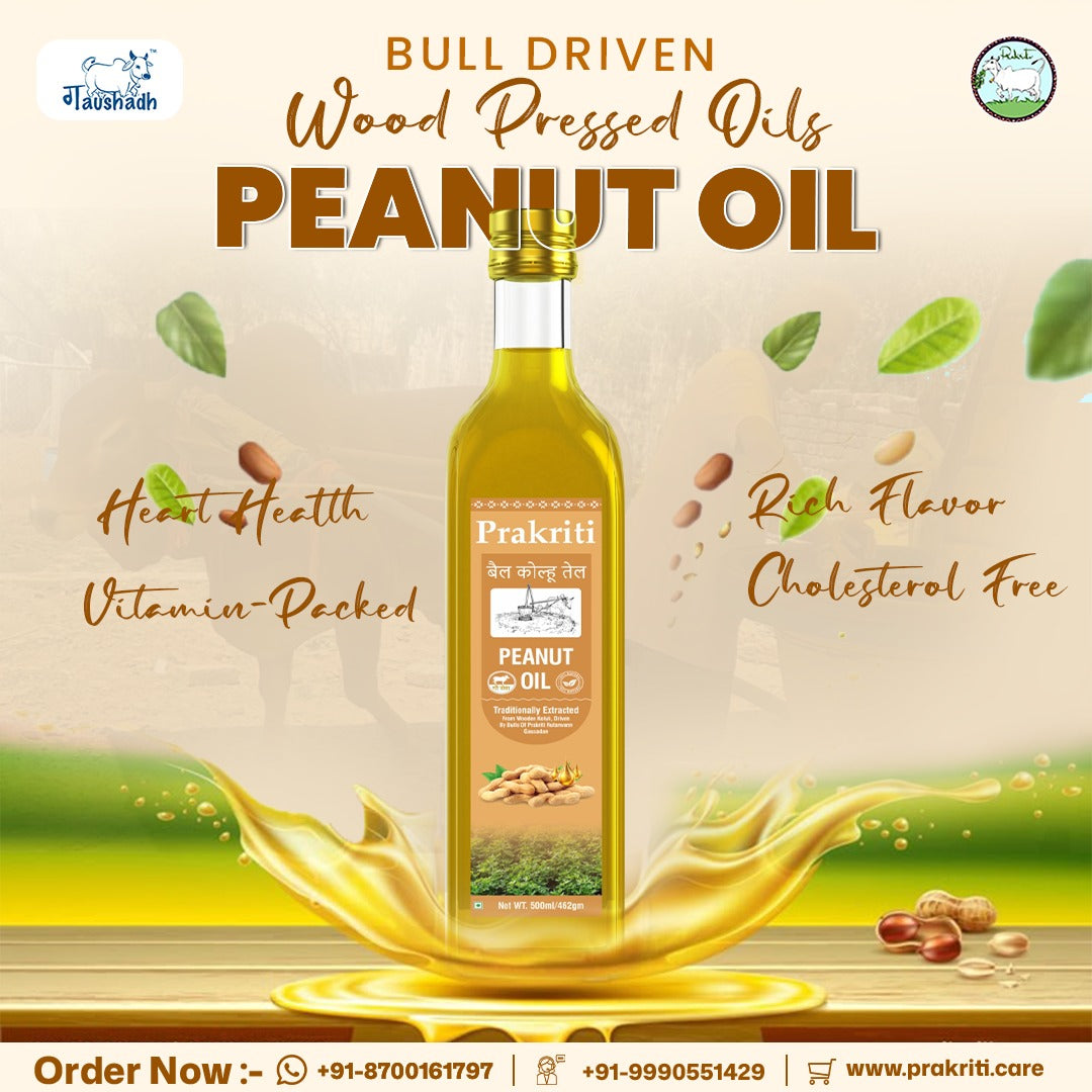 Bail Koluh Peanut oil 500mL - Bull driven cold and wood press oil